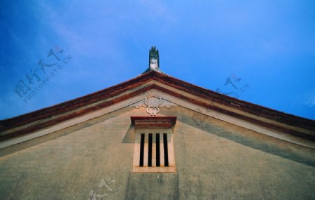 民间古建屋脊葫芦纹图片