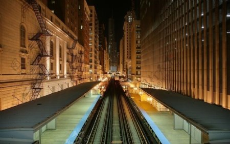 芝加哥高架车站图片