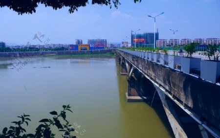 中国桥梁梅江景色图片