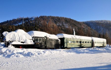 雪乡小火车图片