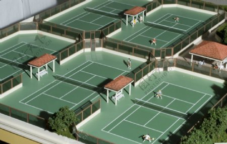 网球场俯视图模型图片