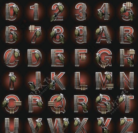 军队军事字母数字图片