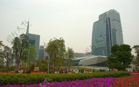 广州珠江新城花城广场图片