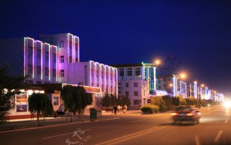 县城夜景图片