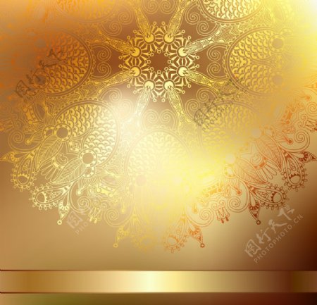 黄金装饰花纹图案图片