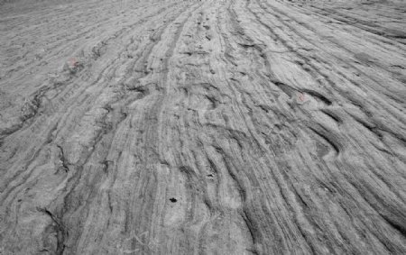 海滩泥沙风光特写图片