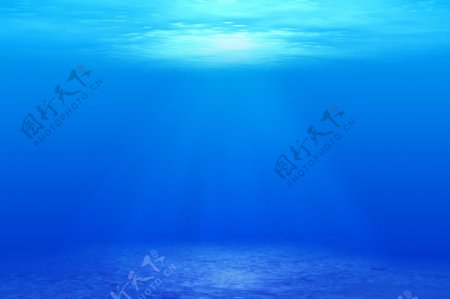 湛蓝海底图片