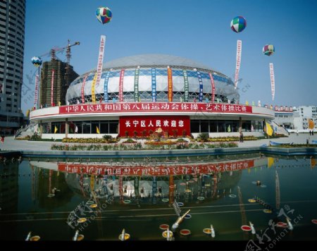 上海城市风景上海体育场图片