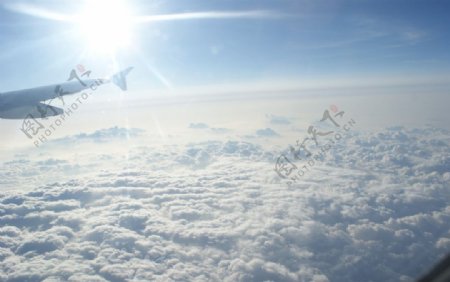 飞机俯拍云海图片