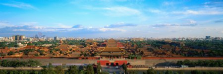 北京风光巨幅故宫全景图片