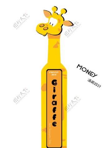创意酒瓶设计长颈鹿图片
