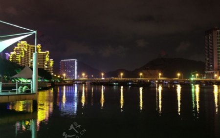 夜景三亚河图片