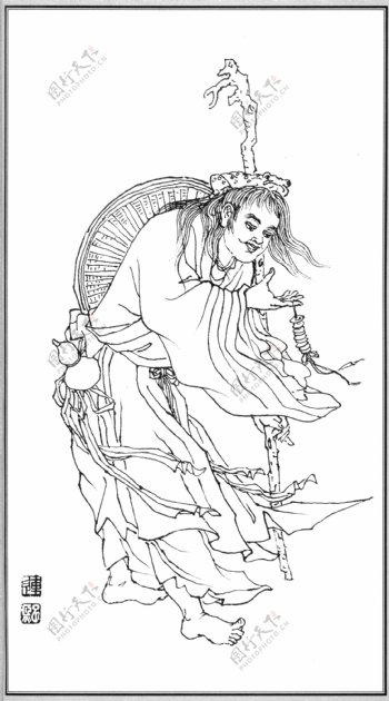 中国神话人物022刘海蟾图片