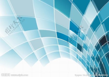 蓝色动感线条格子商务科技背景图片