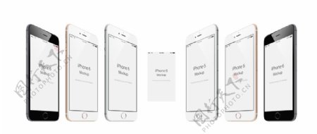 苹果6手机模型三色图片