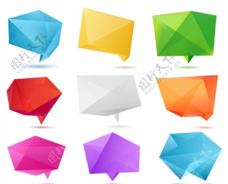折纸水晶标志素材图片