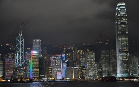 夜晚香港图片