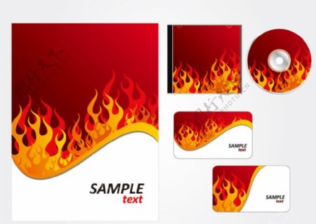 燃烧的火焰企业vi画册设计图片