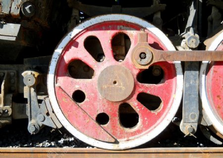 蒸汽机车主轮图片