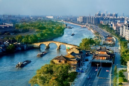 杭州运河拱宸桥图片