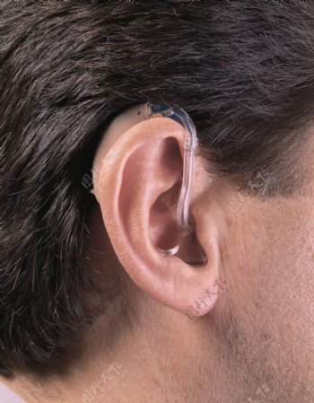 耳后式助听器佩戴外观图图片
