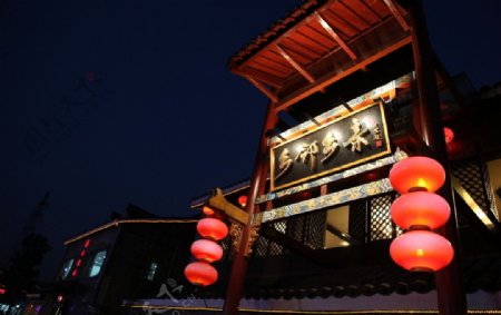 杭州小吃街夜景图片