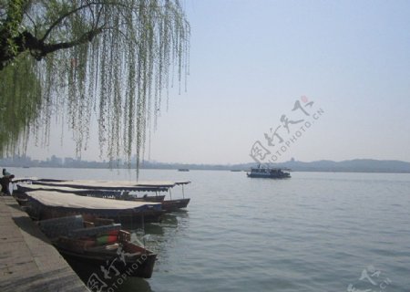 杭州西湖划船图片