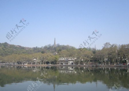 杭州西湖远眺图图片