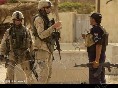 美军和伊拉克军图片