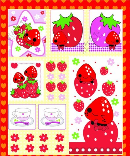 草莓小人图片