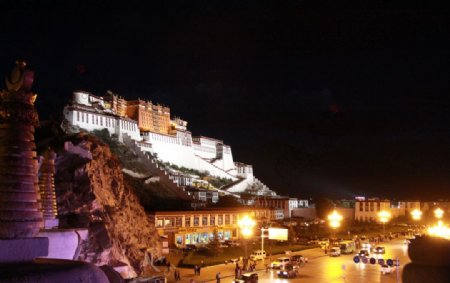 布达拉宫之夜图片