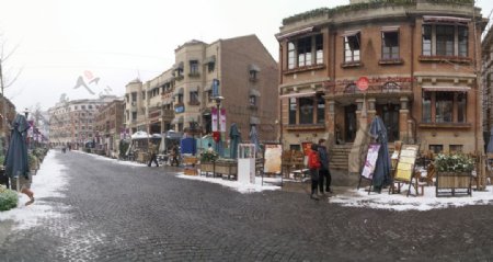 雪后的老街图片