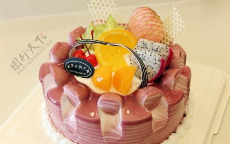 水果蛋糕8寸蛋糕欧式蛋糕图片