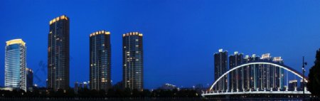 宁波琴桥夜景图片