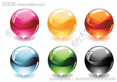 彩色水晶球图片