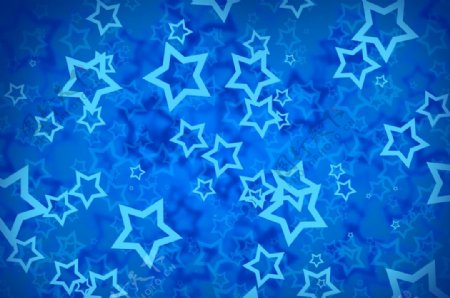 蓝色闪动的五角星星背景图图片