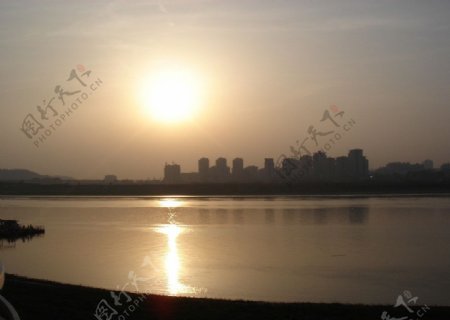湘江夕阳图片