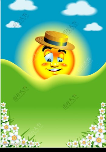 矢量太阳背景图图片