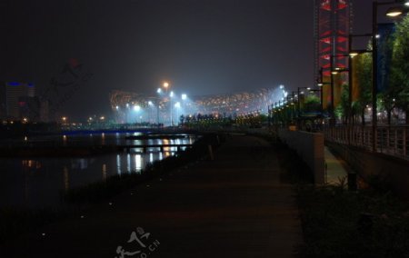 奥运公园中心区夜景图片