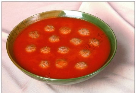 红汤丸子图片
