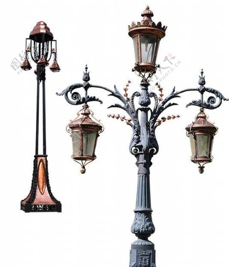 古典欧式灯柱图片
