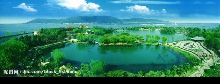 尚湖鸟瞰图图片