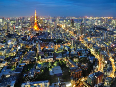 东京黄昏图片