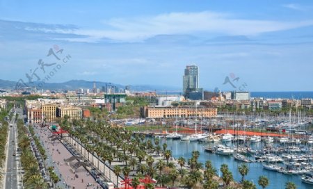 巴塞罗那港口景观图片