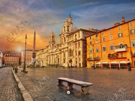 罗马城市街头图片