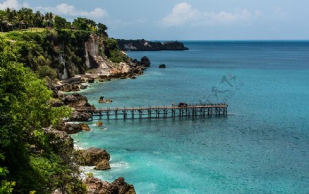 巴厘岛海岸栈桥图片