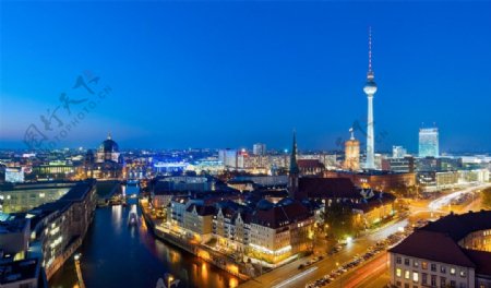 德國柏林夜景图片