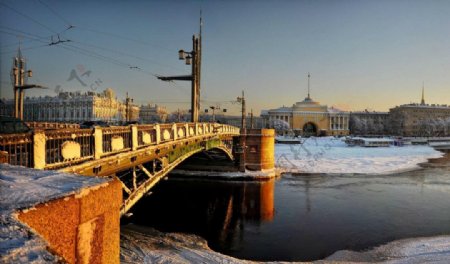 圣彼得堡冬季清晨图片