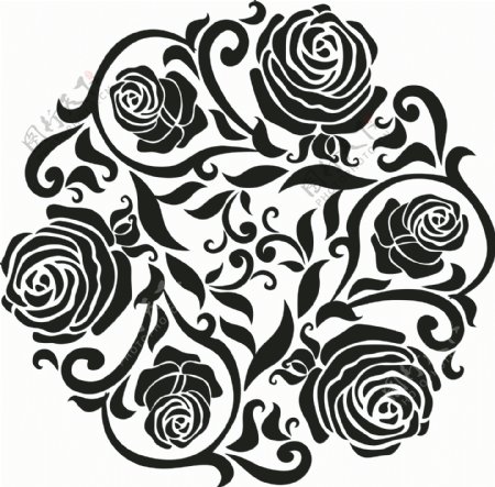 玫瑰花纹图片