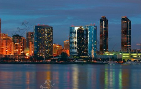 圣迭戈市中心夜景图片